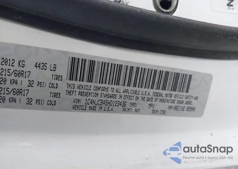 2017 Jeep Compass Sport Fwd from USA, damaged, VIN 1C4NJCBA5HD123436